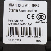 Siemens Starterkombination 3RA1110-0FA15-1BB4 GEB