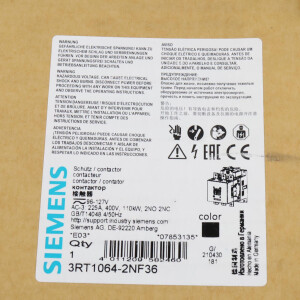 Siemens Leistungsschütz 3RT1064-2NF36 OVP