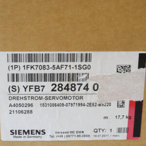 Siemens Synchron-Servomotor 1FK7083-5AF71-1SG0 OVP