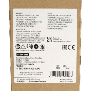 Siemens AS-i Kompaktmodul 3RK1400-1CR00-0AA3 OVP