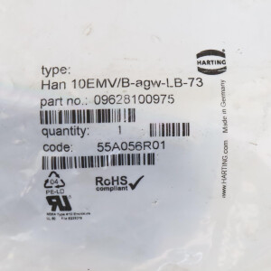 Harting Motoranschlussgehäuse Han 10EMV/B-agw-LB-73 09628100975 OVP