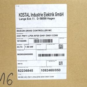 KOSTAL Antriebsregler 10102295 IV01 PW11 LP04 AP20 GH01 DK01 CO00 OVP