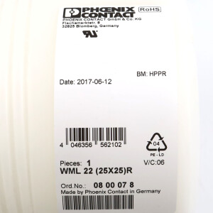 Phoenix Contact Kabelwickeletikett WML 22 (25X25)R 0800078 OVP