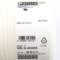 Phoenix Contact Kabelwickeletikett WML 22 (25X25)R 0800078 OVP
