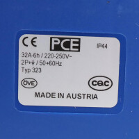 PCE CEE-Anbausteckdose gerade Typ 323-6 32A-6h NOV