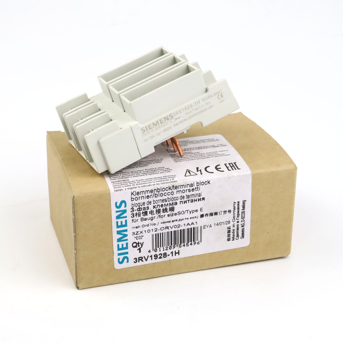 Siemens Klemmenblock 3RV1928-1H OVP