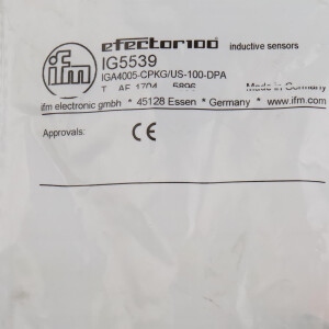 ifm induktiver Sensor IG5539 IGA4005-CPKG/US-104 OVP