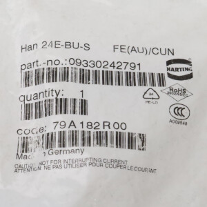 Harting Buchseneinsatz Han 24E-BU-S FE(AU)/CUNI 09330242791 OVP
