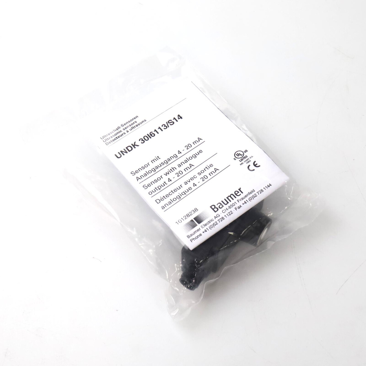 Baumer electric Ultraschall-Sensor UNDK 30I6113/S14 OVP
