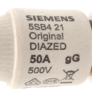 Siemens DIAZED Sicherungseinsätze 5SB4 21 (10Stk.) NOV
