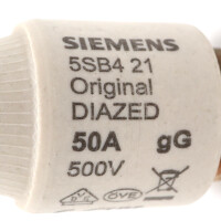 Siemens DIAZED Sicherungseinsätze 5SB4 21 (10Stk.) NOV
