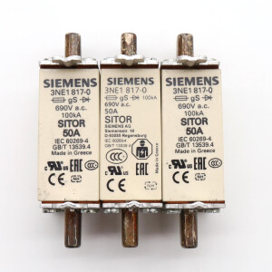 Siemens Sitor Sicherungseinsatz 3NE1817-0 (3Stk.) NOV