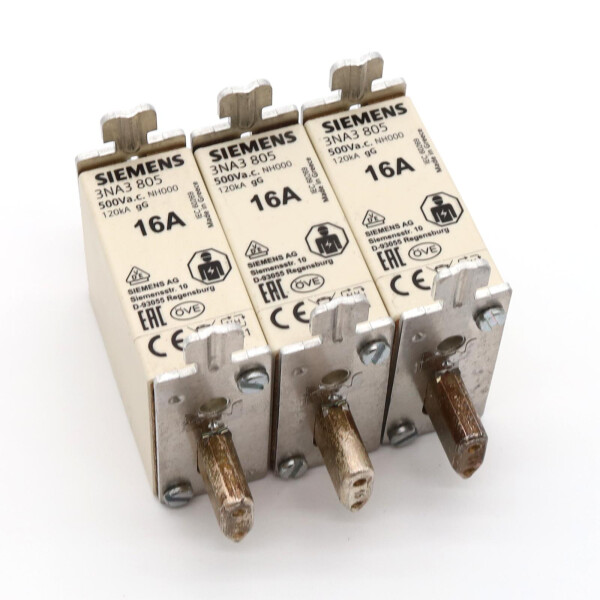 Siemens Sitor Sicherungseinsatz 3NA3 805 (3Stk.) NOV