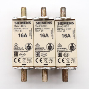 Siemens Sitor Sicherungseinsatz 3NA3 805 (3Stk.) NOV