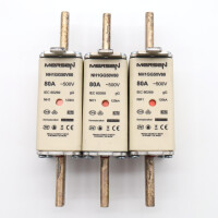 Mersen Sicherungen NH1GG50V80 80A 500V (3Stk.) NOV