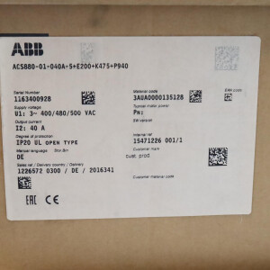 ABB Frequenzumrichter ACS880-01-040A-5+E200+K475+P940 OVP