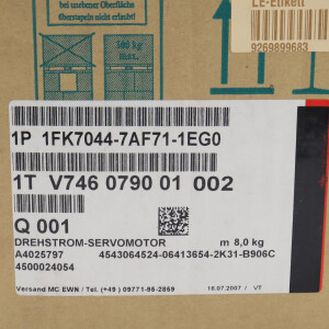 Siemens Synchronservomotor 1FK7044-7AF71-1EG0 OVP