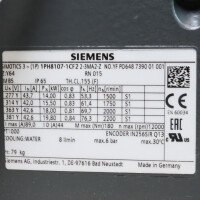 Siemens SIMOTICS M Kompakt-Asynchronmotor 1PH8107-1CF22-3MA2-Z Z=Y64 OVP