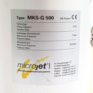 Microjet Schmierstoffbehälter MKS-G 500 GEB