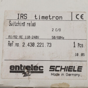 Schiele IRS timetron Schaltrelais 2.430.221.73 110-240V OVP