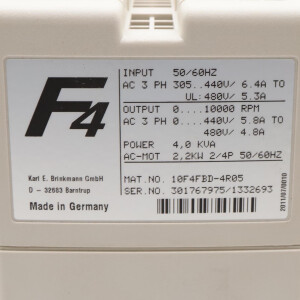 KEB Frequenzumrichter Combivert 10F4FBD-4R05 2,2kW OVP