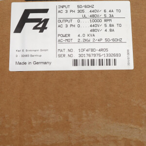 KEB Frequenzumrichter Combivert 10F4FBD-4R05 2,2kW OVP