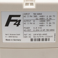 KEB Frequenzumrichter Combivert 10F4FBD-4R05 2,2kW OVP