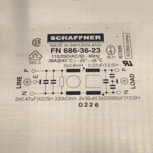 Schaffner Netzfilter FN686-36-23 110/250VAC 50/60Hz NOV