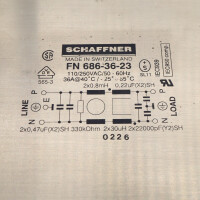 Schaffner Netzfilter FN686-36-23 110/250VAC 50/60Hz NOV