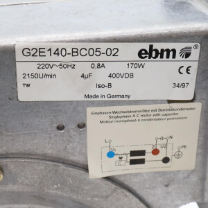 ebm Radiallüfter G2E140-BC05-02 220V GEB