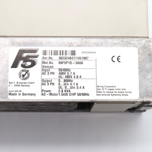 KEB Frequenzumrichter Combivert 09F5P1D-3A0A 1,5kW GEB