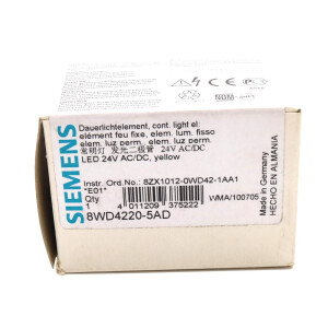 Siemens Dauerlichtelement gelb 8WD4 220-5AD OVP