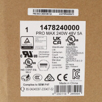 Weidmüller Stromversorgung PRO MAX 240W 48V 5A 1478240000 OVP