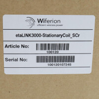 Wiferion stationäre Ladeplatte etaLINK3000-StationaryCoil_SCr 100120 OVP