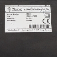 Wiferion stationäre Ladeplatte etaLINK3000-StationaryCoil_SCr 100120 GEB