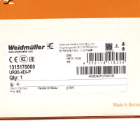 Weidmüller Remote-IO-Modul UR20-4DI-P 1315170000 OVP