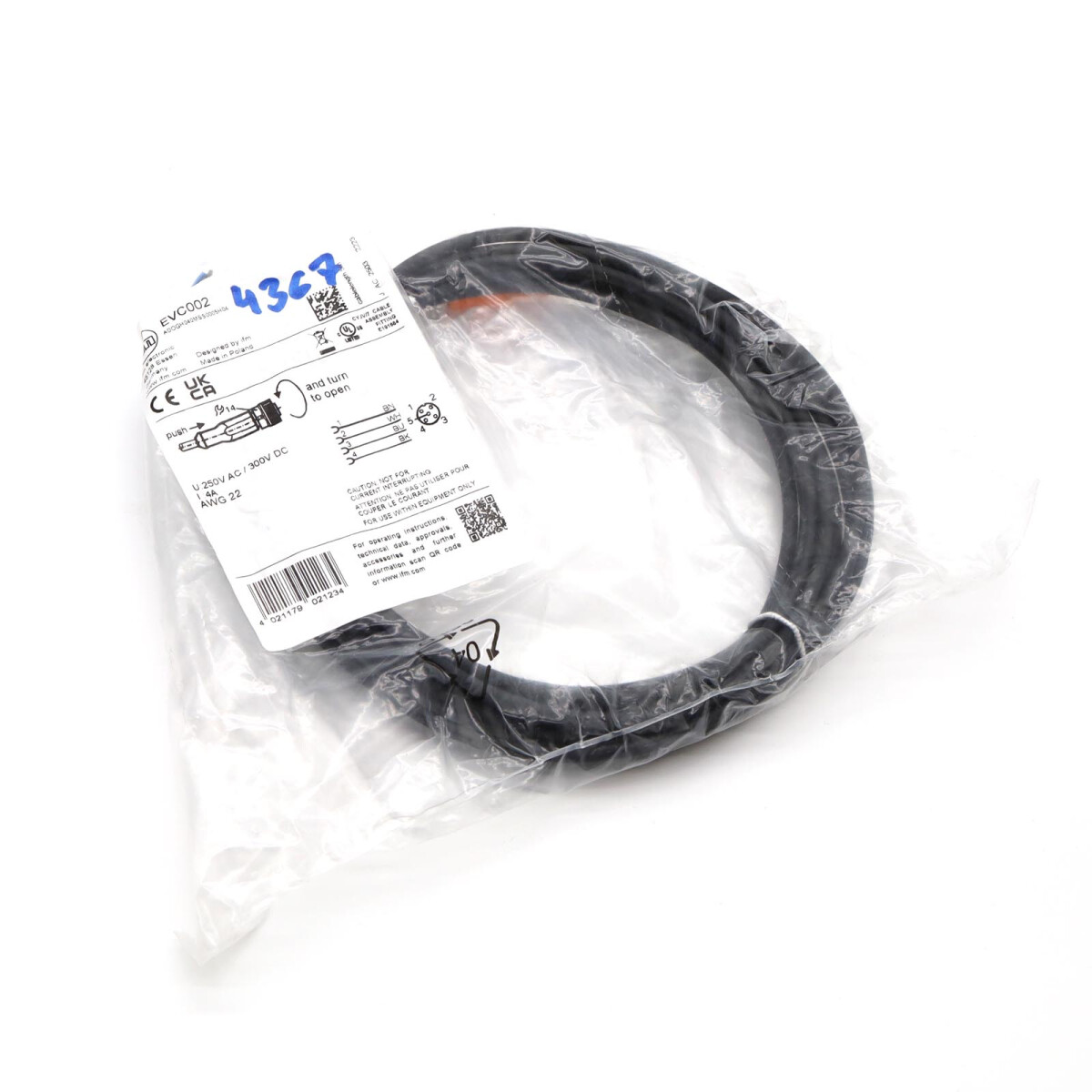 ifm Anschlusskabel EVC002 ADOGH040MSS0005H04 OVP