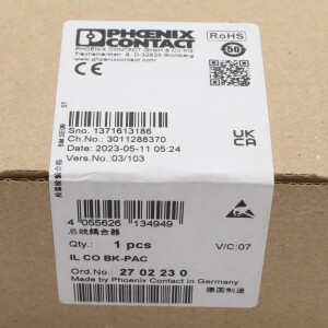 Phoenix Contact Buskoppler IL CO BK-PAC 2702230 SIE