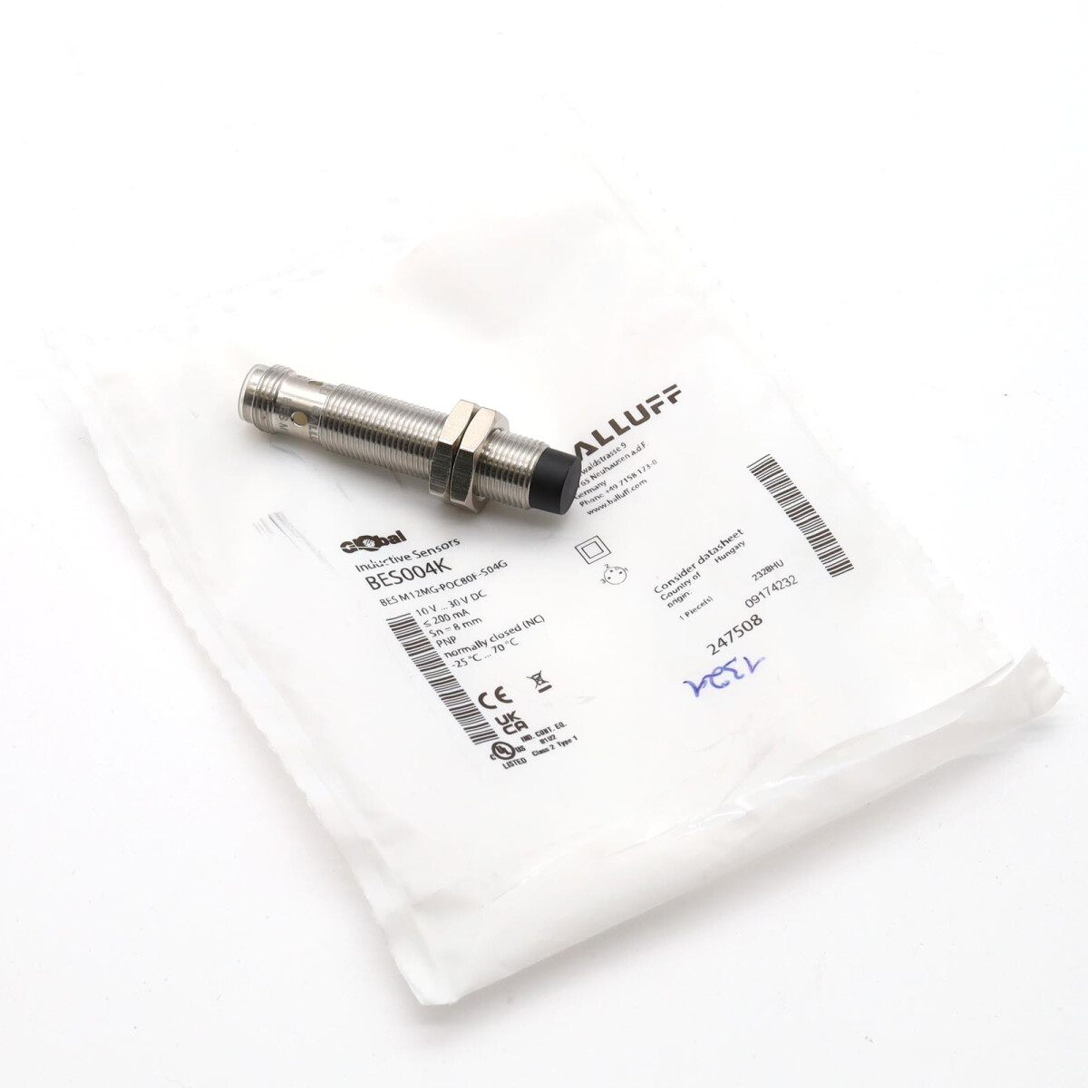 Balluff induktiver Näherungsschalter BES004K BES M12MG-