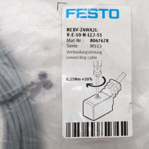 Festo Verbindungsleitung NEBV-Z4WA2L-R-E-10-N-LE2-S1 8047678 OVP
