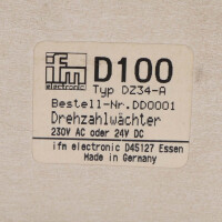 ifm Drehzahlwächter D100 DD0001 DZ34-A OVP