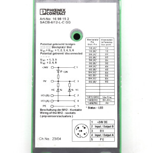 Phoenix Contact Grundgehäuse-Verteilerbox SACB-6/12-L-C GG 1698152 GEB