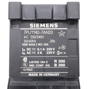 Siemens Zeitrelais 7PU1140-7AN20 OVP