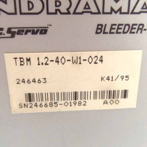 INDRAMAT AC Servo Bleeder TBM 1.2-40-W1-024 OVP