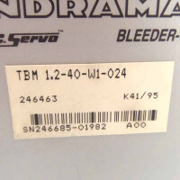 INDRAMAT AC Servo Bleeder TBM 1.2-40-W1-024 OVP