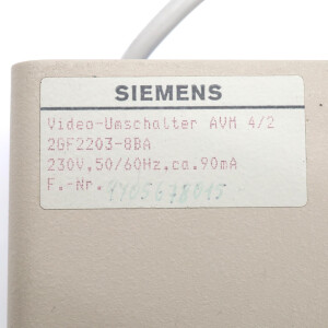 Siemens Video Umschalter AVM 4/2 2GF2203-8BA NOV
