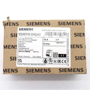 Siemens Leitungsschutzschalter 5SJ4318-8HG42 OVP