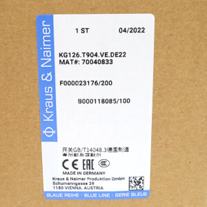 Kraus&Naimer Netz-0-Notstrom-Umschalter KG126.T904.VE.DE22 OVP
