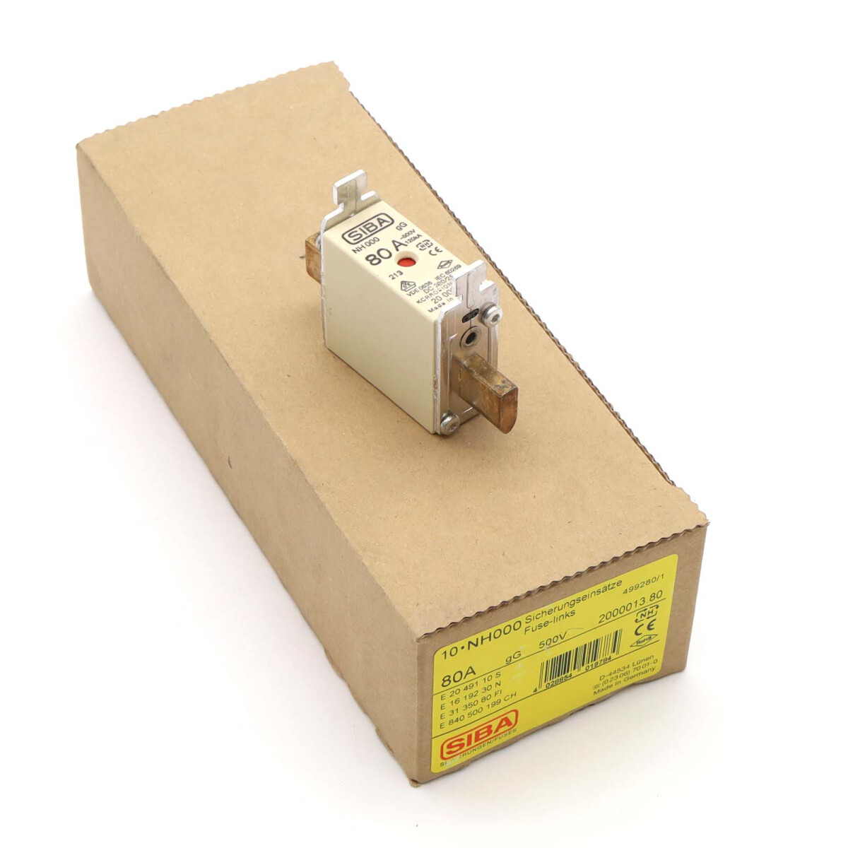 SIBA Sicherungseinsatz 2000013.80 80A 500V (10Stk.) OVP