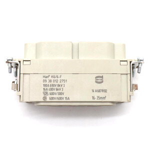Harting Buchseneinsatz Han K 6/6-F 09380122751 NOV